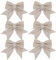 AOKWAWALIY 6 Stück Weihnachtsschleifen Weihnachtsanhänger Weihnachtsbaum-Schleifenornamente Beige Weihnachtsschleifen Für Baumkränze