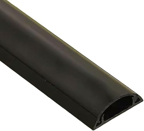 Cable Cover Decorative Cable Cover,Trunking,Floor Molding Solution,Electrical Trunking,Wall Cable Cover for TV Cables,Floor Cable Trunking,2 x 1 m Cable Trunking,Hide and Protect Cables-Black||3#