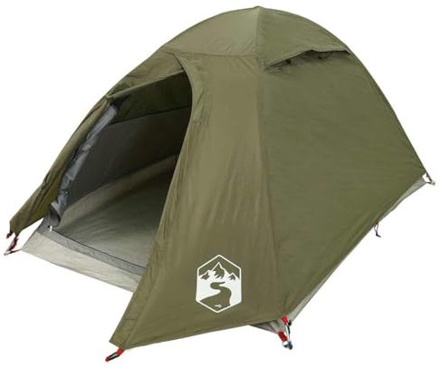 vidaXL Kuppel-Campingzelt 2 Personen Olivgrün Wasserdicht, Zelt, wasserdichtes Zelt, tragbares Zelt, Gartenzelt, Wanderzelt, Outdoor Zelt, Schutzzelt