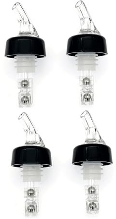JZK 4pcs 20ml Measured Spirit Pourer spout, 2 cl Liquor Bottle Pourer, red Wine Dispenser, Shot Measures for Spirits Bottle, Spirit Measures Pourer for Liqueur, Alcohol, Cocktail