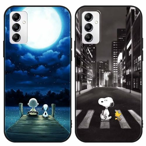 [2 Stück] Schutzhülle für Samsung Galaxy A14 5G Hülle 6.6, Stoßfest Silikon Weich TPU Cartoon Anime Handyhülle mit Design Muster Karikatur Cover für Samsung Galaxy A14,Niedlich