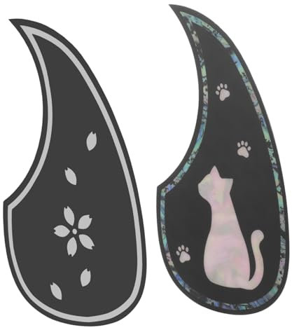 ERINGOGO 2 Stück Gitarren-Schlagbrett Pickguard-Material Guitar Pick Guard Akustikgitarrenschutz Schlagbrett zum Schutz der Gitarre Schlagschutz für akustische Gitarre Schlagbrett leer PVC