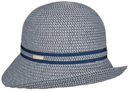 Seeberger Gavia Glocke Strohhut Sommerhut Sonnenhut Damenhut Glockenhut Gartenhut Damen - mit Ripsband Frühling-Sommer Sommer