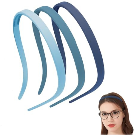 OYUUJII Serre Tete pour Lunettes,3 Pièces Serre Tête Fin pour Femme | Bandeau Peigne de Dents Finition Mate,Flexibles Sans pour Porteurs de Lunettes de Soleil et le Quotidien