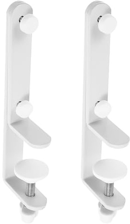 DUZEPA Lot de 2 supports de bureau pour panneau perforé, montage sur table, connecteur de bureau, support de protection, outil d'installation de panneau perforé, blanc