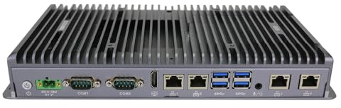 Fanless Mini PC, Industrial Computer, IPC, Windows 11 or Linux Ubuntu, Intel Core I3 10110U, IX02, TPM2.0, 9-36V, Watchdog, WOL, 4G Supported, 4 x LAN, 4 x COM, 8G RAM, 256G SSD