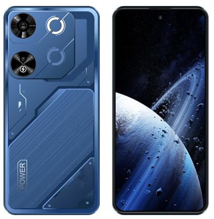 JoyHandy 4G Smartphone, 6,6 Zoll HD-Bildschirm, 32 GB ROM (SD bis 256 GB), Android 12.0 Betriebssystem, 5000mAh großer Akku, Gesichts-ID/GPS/WiFi/OTG/Daul SIM Handy (Pova7Pro-Blue)