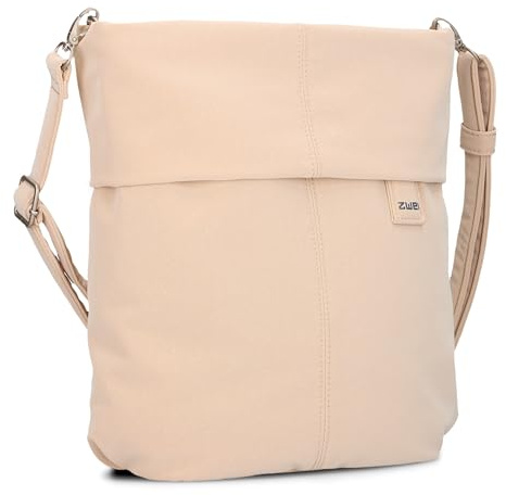 Zwei Damen Handtasche Mademoiselle.M M12 Umhängetasche 7 Liter Crossbody Bag, Schultertasche in DIN-A4-Größe, Schlüsselring, Geheimfach, inkl. extra kurzen, abnehmbaren Schultergurt
