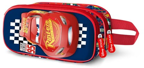 KARACTERMANIA Disney Cars 3 Cups-3D Double Pencil Case, Black, 22 x 10 cm