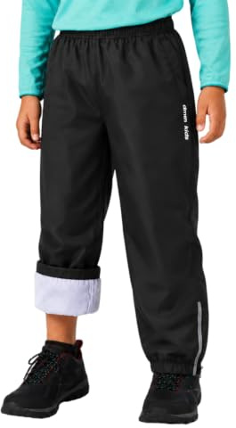 Fjquamitix Kids Waterproof Trousers Boys Girls Mud Dirty Proof Rain Pants with Mesh Lined Children Windproof Elasticated Waist Trouser for Hiking Trekking School 5-14 Years