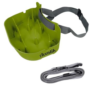 AVENTIK EUPHENG Fly Line Basket Authentic Danish Fisker Design Fishing Stripping Basket Ergonomic Smooth Curved Super Light Line Tangles with Silicone Spike for Line Tray(Green)