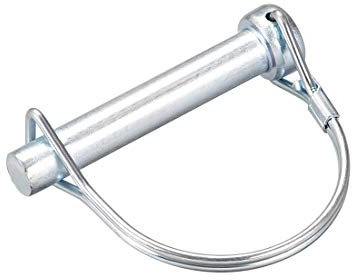 sourcing map Bloqueo Eje Pasador - 10mm x 60mm Acoplador Pasador para Granja Remolques Vagones Césped Jardín Arco Redondo