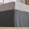 Sleep Zone Antistatischer plissierter Bettrock für King-Size-Betten, 38,1 cm, maßgeschneidert, leicht zu montieren, knitterfrei und lichtbeständig (King-Size, Grau)