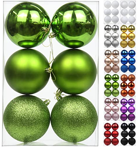 Palline di Natale Verde 6 Pezzi 10cm Palline di Natale Grandi, Palline Albero di Natale Ornamento di Palla di Natale Unbekannt per la Decorazione dell'albero di Natale