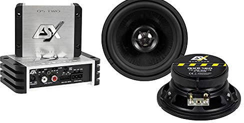 ESX QXE120 + QS-Two-ISO - 12cm Koax Lautsprecher + Endstufe | kompatibel mit Mercedes Benz W124