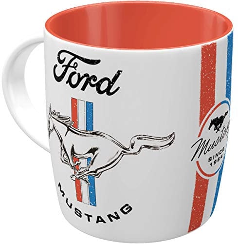 Nostalgic-Art 43065 Retro Coffee Mug Ford Mustang - Horse - Gift Idea for Car Accessories Fans, Large Ceramic Mug with Saying, Vintage Design