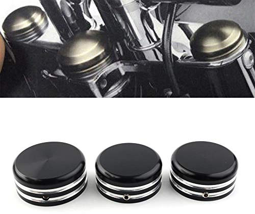 Three T Copri-forcella superiore per moto, tappi di protezione per Sportster 883 Iron Low XL883L 1986-2017, nero e cromato
