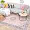 FRAAI | Home & Living Teppich Vintage - Lily Medaillon Rosa - Baumwolle, Polyester - Flachgewebe - Vintage - Wohnzimmer, Esszimmer, Schlafzimmer - Carpet