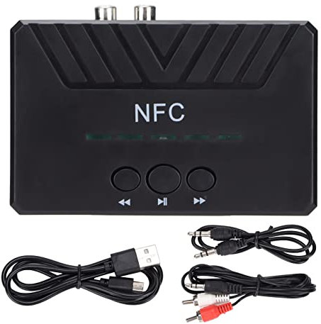 Wireless Audio Receiver, NFC Bluetooth 5.0 Receiver AUX Wireless Audio Adapter, für Musik-Streaming Sound System Arbeit, Kompatibel mit TV-Computern, Mobiltelefonen, Stereoanlagen, Leistungsverstärker