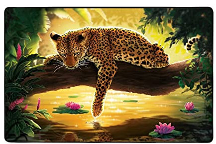 NHGFVT Teppich mit Tiermotiven, rutschfest, für Wohnzimmer, Esszimmer, Schlafzimmer, Küche, 100 x 150 cm