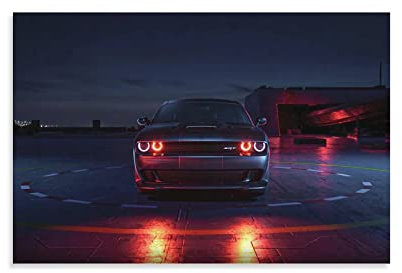 Supercar Poster für Dodge Challenger SRT Demon Sport Auto Poster Dekorative Malerei Leinwand Wandposter und Kunstbild Druck Moderne Familie Schlafzimmer Dekor Poster 30 x 45 cm