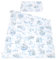 BabyLux Bettwäsche Bezug 2 TLG. 100 x 135 cm / 90 x 120 cm Kinderbettwäsche Bettwäsche Kind Bettset Baby Babybettwäsche (126. Elefanten Blau, 90 x 120 cm)