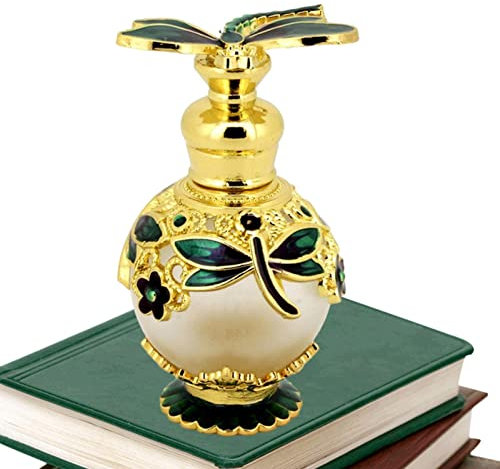 Flacon de parfum vintage – Bouteilles d'huile de parfum exotique – Verre de cristal vide original rechargeable – Belle bouteille de parfum exotique de 15 ml Yusheng