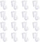 UFURMATE Over Cabinet Door Hooks, 16Pcs Plastic Over Door Single Hooks Multi-Purpose Over Cupboard Drawer Clips Space-Saving Hanger Extender Clips for Kitchen Bathroom Bedroom (White)