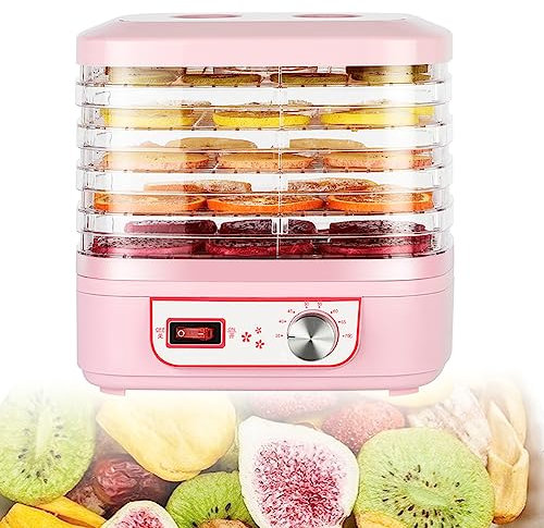 Disidratatore per Alimenti Elettrico a 5 Vassoi, 35-70°C Mini Essiccatore per Frutta, Essiccatore ad Aria per Snack per Uso Domestico Alimenti, per Alimenti e Frutta a Scacchi Erbe Verdure