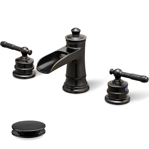 ORB Classic Waterfall - Juego de grifo para lavabo de baño (3 orificios)