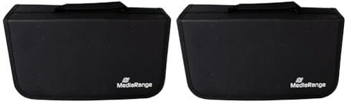 MediaRange BOX55 CD Tasche 96-Fach schwarz (Packung mit 2)