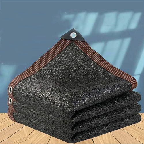 PanHuiWen Voile Ombrage Rectangulaire Impermeable Toile Pergola Voile D Ombrage Filtre Anti Chaleur Fenetre Crochet pour Plantes D'ExtéRieur Noir,4x4m