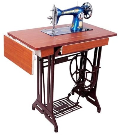 UNbit Sewing Machine Nähmaschine Nähtisch, altmodische Nähmaschine, Stickmaschine, traditioneller Nähmaschinentisch, Elterngeschenk, blau und schwarz WEWYQSJXBXF-4129(Color:A,Size:)