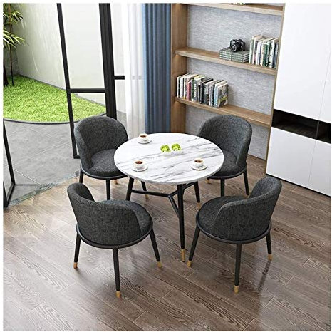 Modernes Bürotisch- und Stuhl-Set für Business und Esszimmer, einfache und dennoch stabile Kombination aus Tisch und Stuhl für Balkon, Küche, Esszimmer, Büro, Lounge und Konferenzraum