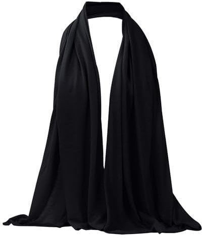 Hijab Kopftuch Damen Jersey Turban, Leicht Burka Schal Christliches Veil Khimar Gebetskleidung Elegant Kleidung Niqab Muslimische Silk Scarf Kopftücher Chiffon Stoff Kopfbedeckung Araber Tuch