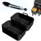 CERENE - Molde silicona freidora de aire, 2pcs accesorios airfryer sin aceite, cesta de silicona para air fryer,moldes freidora de aire doble,bandeja recipiente,cecotec, cosori, ninja.Horno,microondas