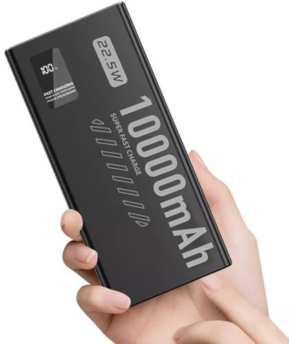 Power Bank Fast Charging, 10000mAh Portable Charger, USB-C Powerbank with LED Display & 4 Outputs, Battery Pack Phone Charger Compatible with iPhone 17 16 15 14 13 Android and more