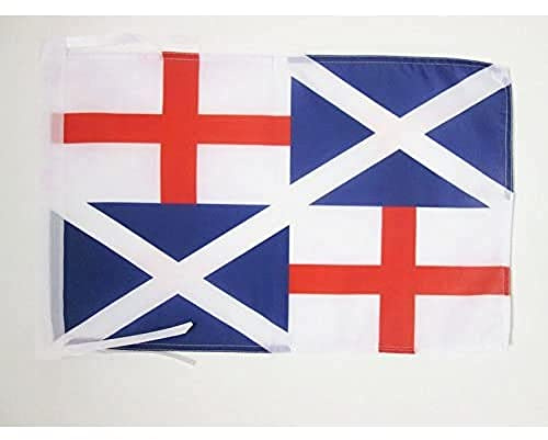 AZ FLAG Naval Ensign 1659 Flag 45x30 cm 100D Polyester Cords | Indoor and outdoor use British historic 12x18 in decorative flag double stitched seams and reinforced edges with ties