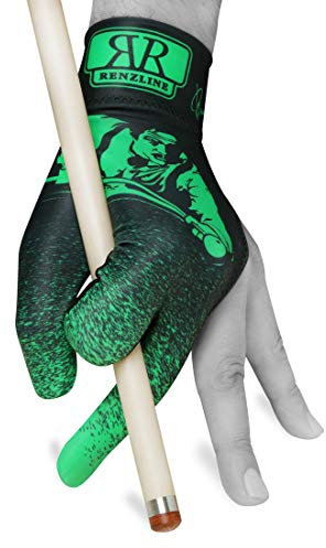 Renzline Billard-Queue-Handschuh – Grün/Schwarz – für linke Hand – Einheitsgröße