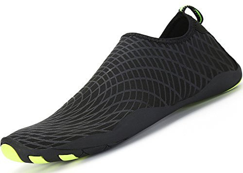 SAGUARO Badeschuhe Strandschuhe Aquaschuhe Wasserschuhe Surfschuhe Schwimmschuhe für Damen Herren Kinder, Dick Schwarz, 35 EU