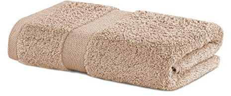 Serviette de Bain 50x100 cm Coton Absorbant Beige Marina