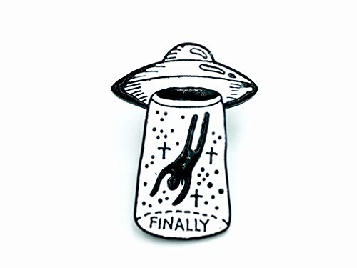 Patch Nation Finally UFO Entführung Metall Cosplay Button Badge Pin Brosche Anstecker