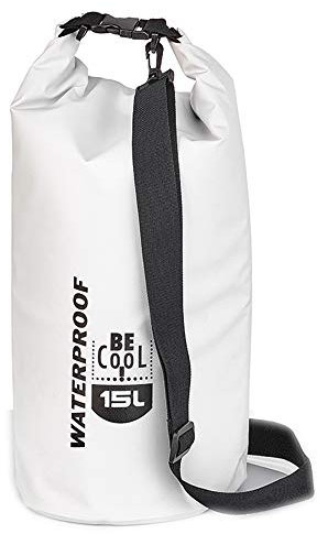 Be Cool Isolierte wasserdichte Kühltasche in weiß - Family, Reise, Sport, Lifestyle, Fashion und Shopping tauglich. Für Kosmetik, Medizin, Picknick, Schule, Ausflüge Ø 21 cm, Höhe 56 cm, 15 L Volumen