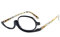 Inlefen Lectores Acercar Gafas de maquillaje Voltear hacia abajo Lente Plegable De las mujeres Maquillaje Gafas de lectura