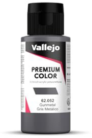 Farbe Vallejo PREMIUM Color 62052 Metallic Gunmetal (60ml)