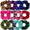 Scrunchies Haargummis Samt Set, 12 Stück Velvet Haarbänder Haarschmuck für Mädchen, Haar Gummibänder Elastischer Bunte für Damen Frauen Pferdeschwanz (Dunkle Farbe)