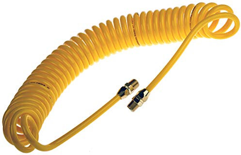 RS PRO USB Polyurethan Spiralschlauch Gelb mit R1/4 Anschluss, Innen-Ø 5mm x 4m, 12bar