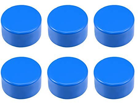 75 mm PVC Pipe Cap Fitting, Slip End Caps DWV (Drain Waste Wind), Blau, 6 Stück