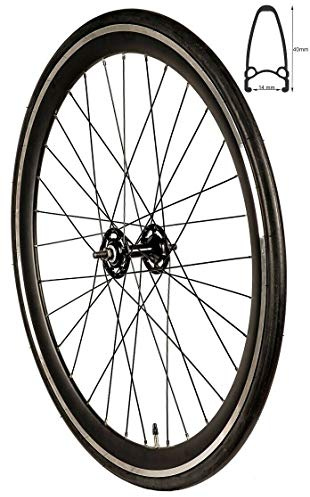 Redondo 28 Zoll Vorderrad Singlespeed Fixie Laufrad Felge Schwarz + Reifen
