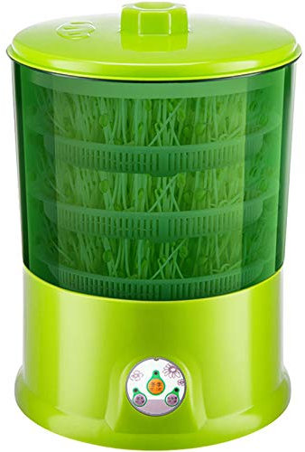 QQSS Germinador Automático, Máquina Automática Inteligente de Brotes de Frijoles, Control de Temperatura y Herramienta de Cultivo de Semillas de Riego Automático